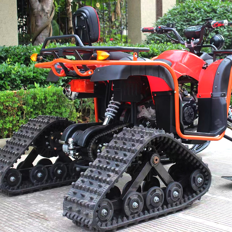Castreador que absorbe el choque de cuatro ruedas con luces de nieve