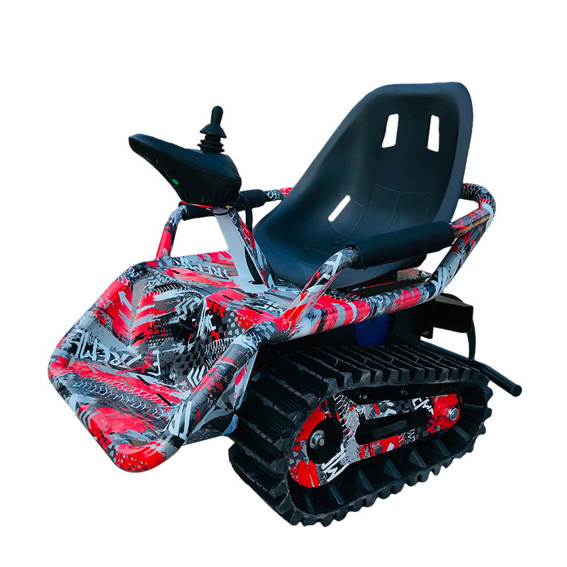 Mini motos de nieve en forma de tanque de niños eléctricos rastreados