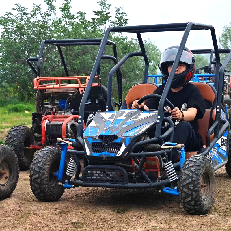 Padre de dos plazas-hijo-kart con techo